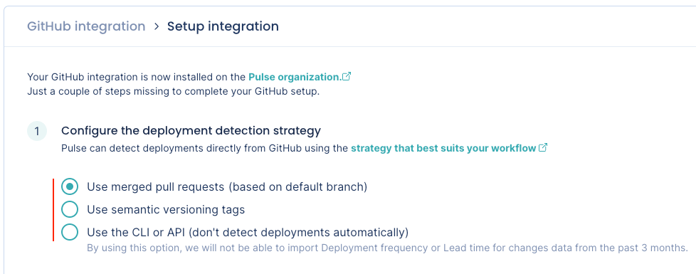 Choosing a deployment detection strategy